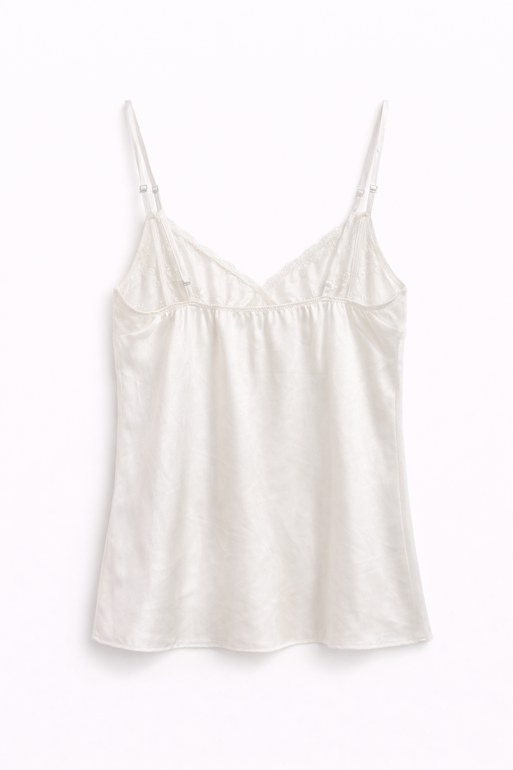 Vintage satin & lace cami top