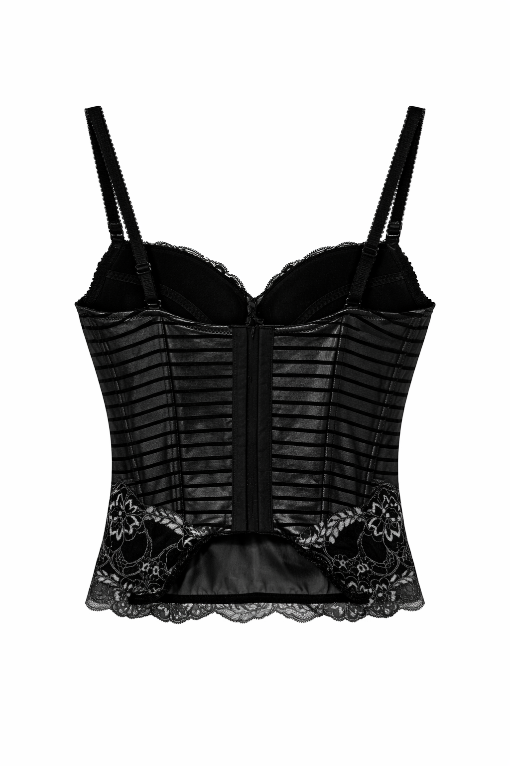 Black corset with silver details