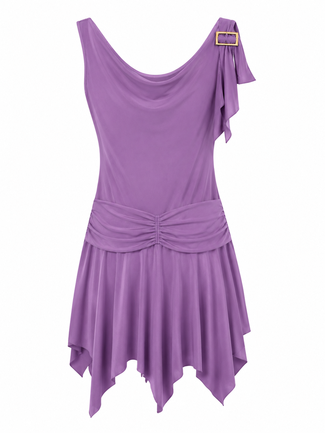 Mini y2k asymmetrical dress with metal details
