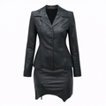 Real leather two piece set