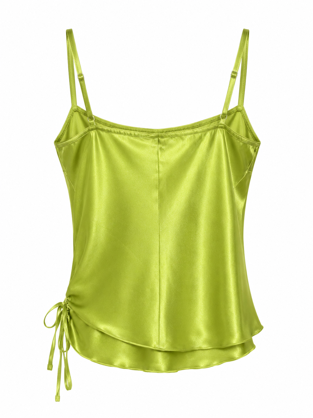Satin ruffle top