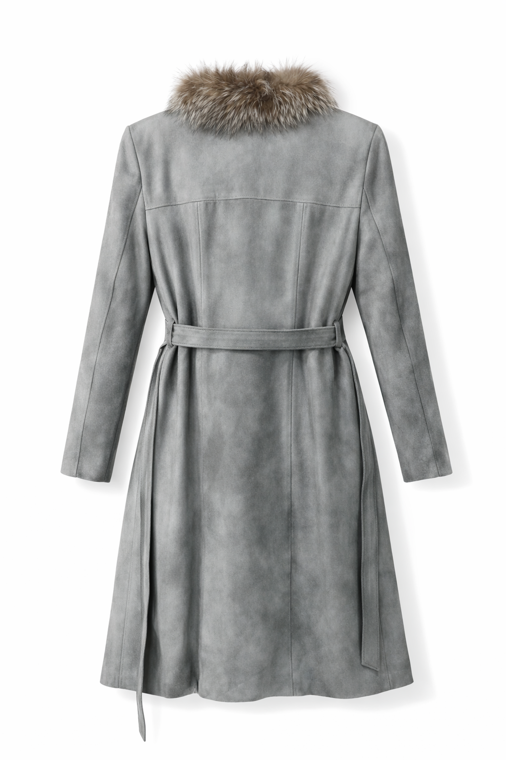 Real leather & fur coat