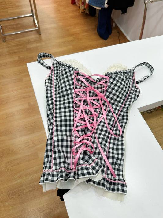 Vintage tartan corset