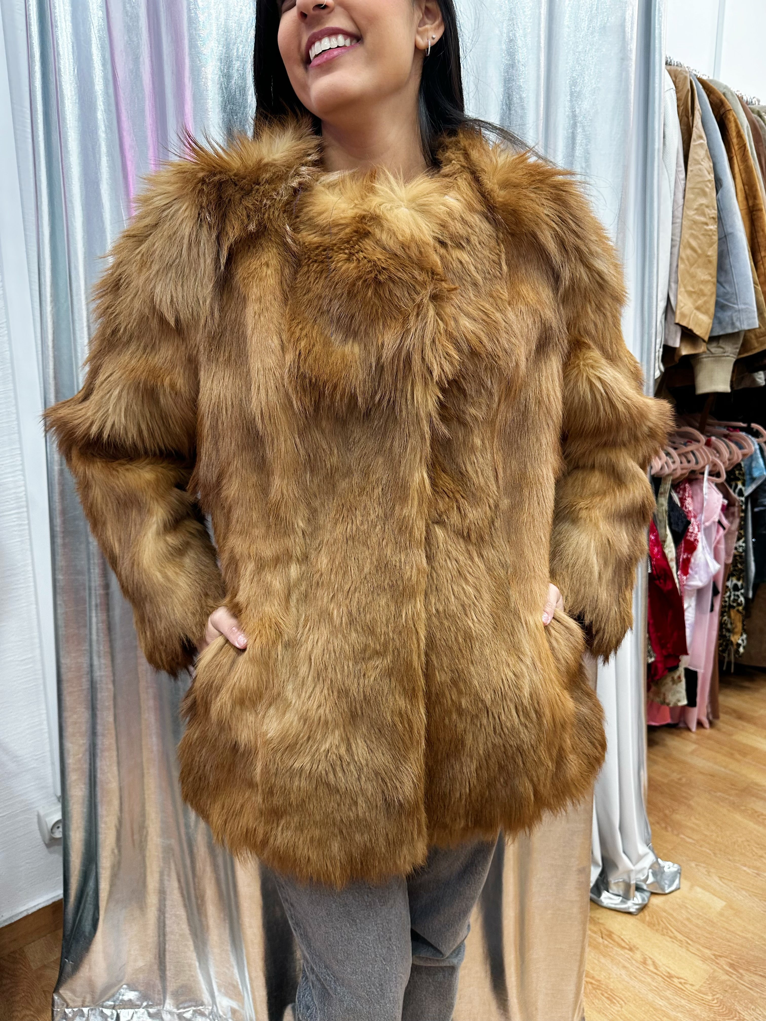 Vintage real fur coat