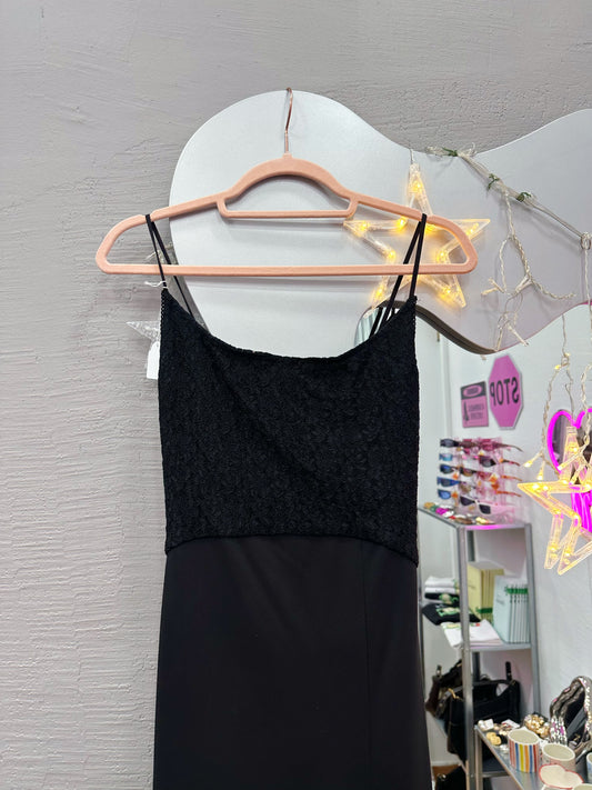 90s strappy dress with lace