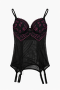 Lace & mesh corset top