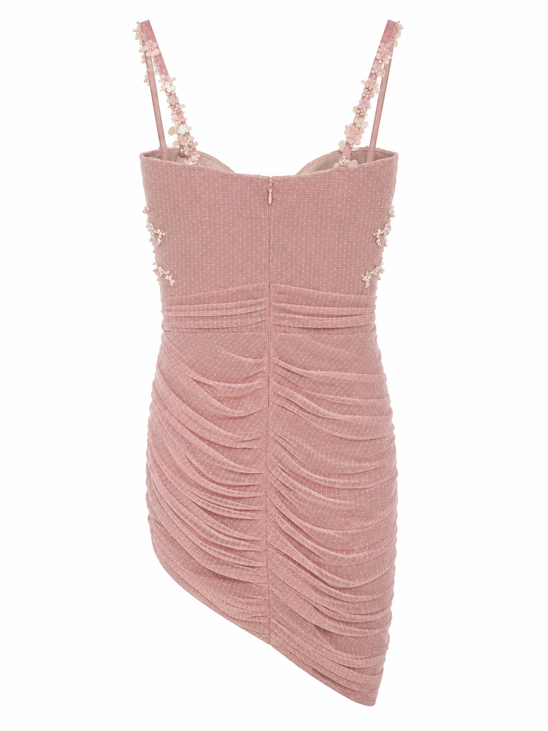 Cinema lace corset dress with heavy flower beading