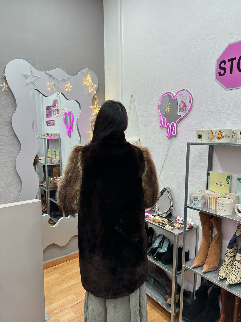 Real fur jacket
