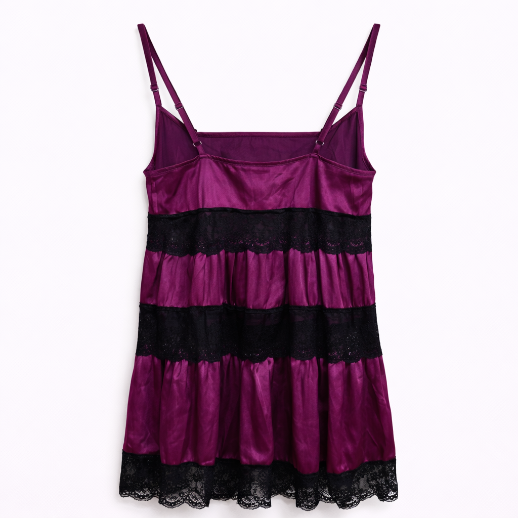 Satin & sequin slip dress