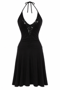 Backless halter neck dress