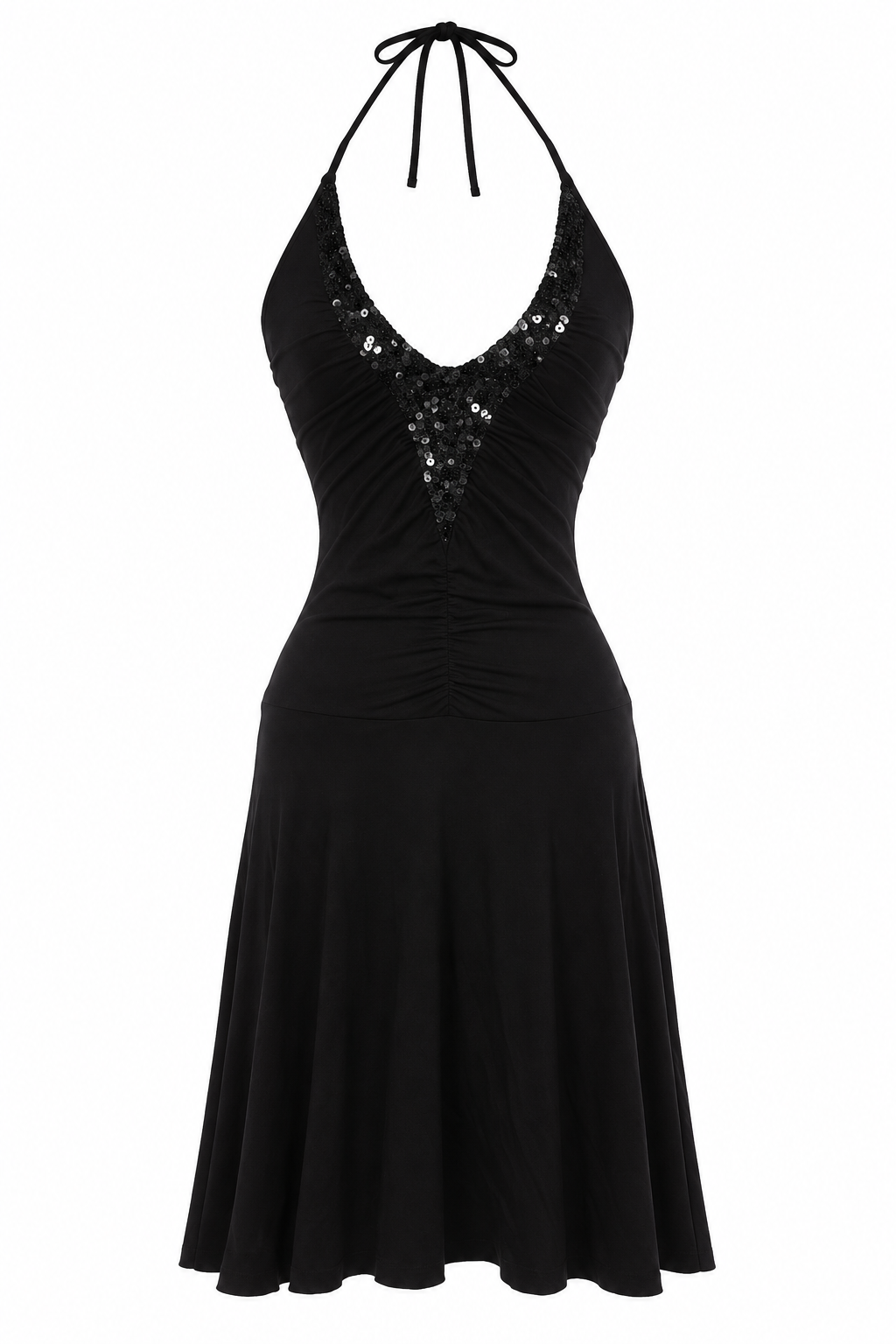Backless halter neck dress