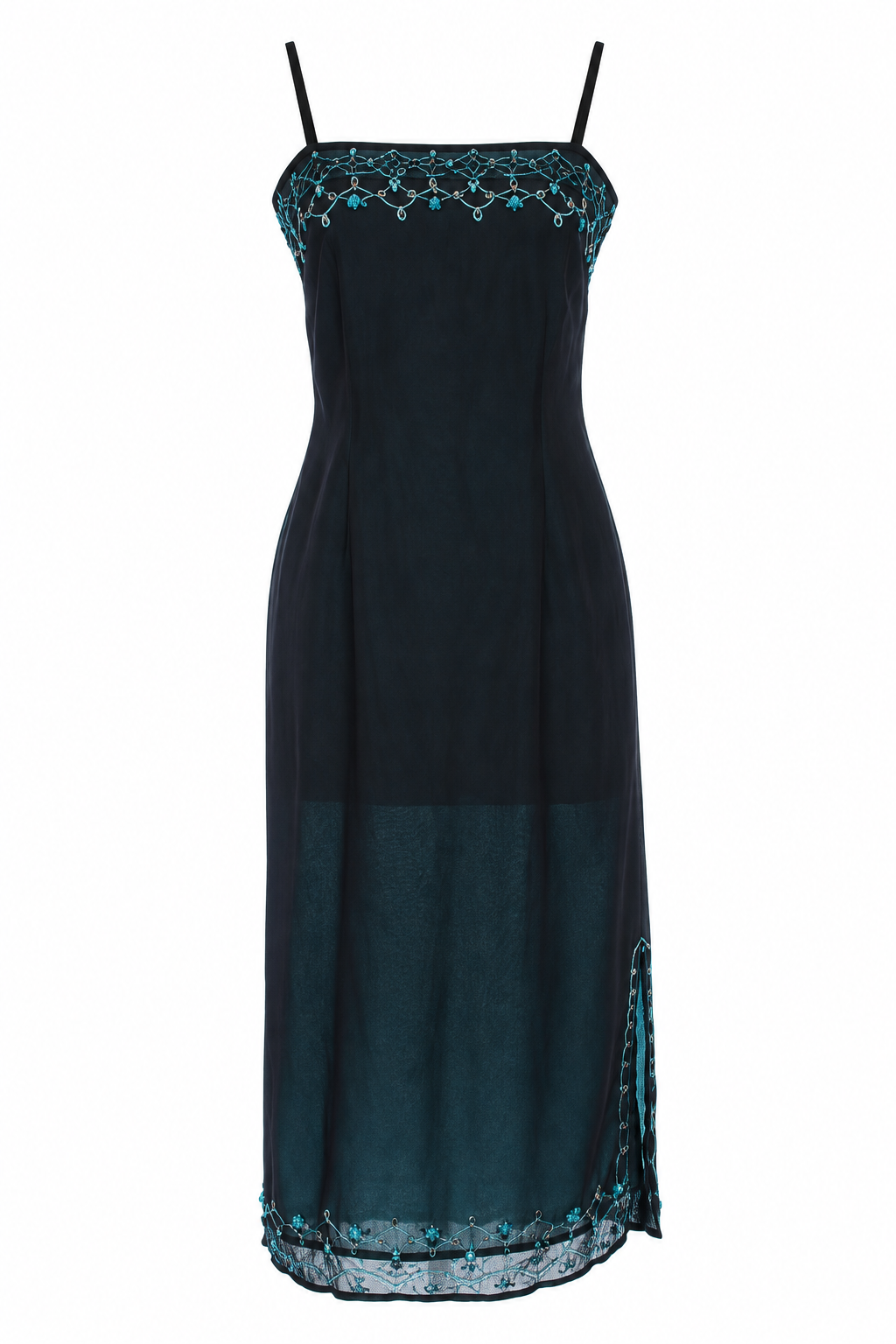 90s overlayered dress with small embellishments