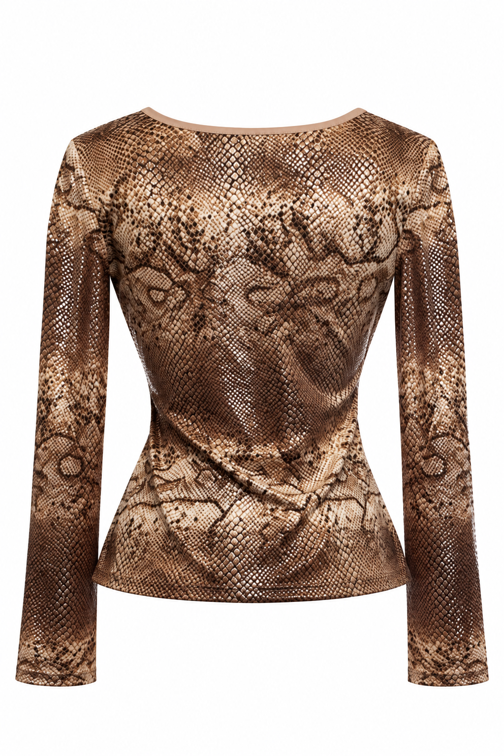 Animal printed leatherette top