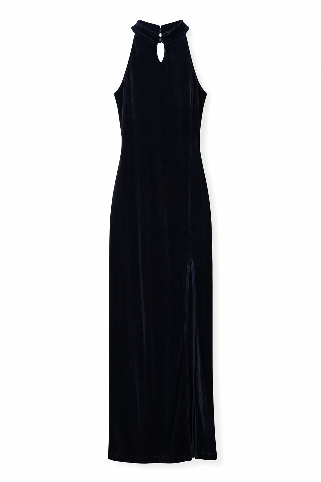 Deep blue velvet dress