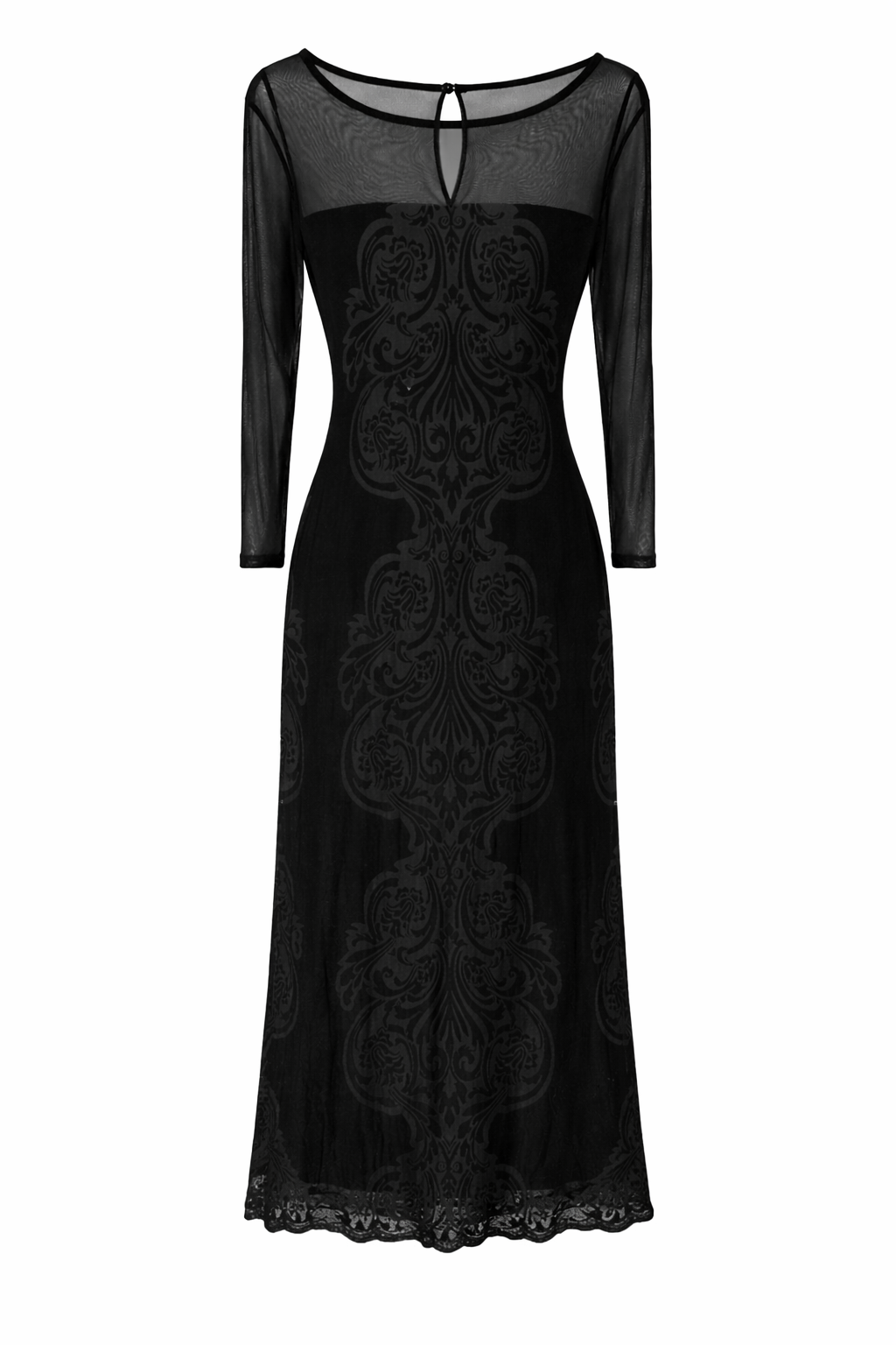 Vintage velvet & mesh dress