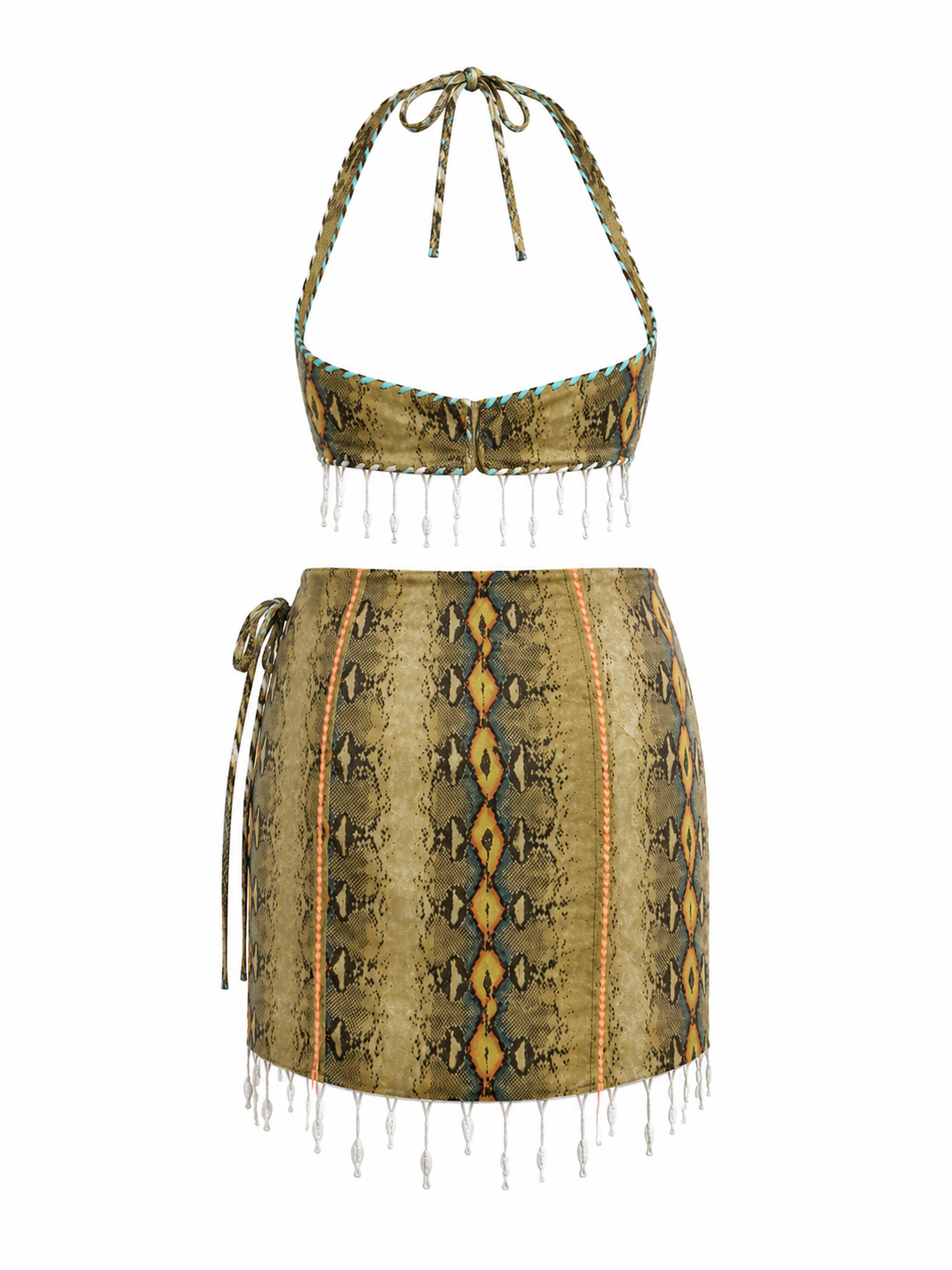 Cinema two piece snake print set