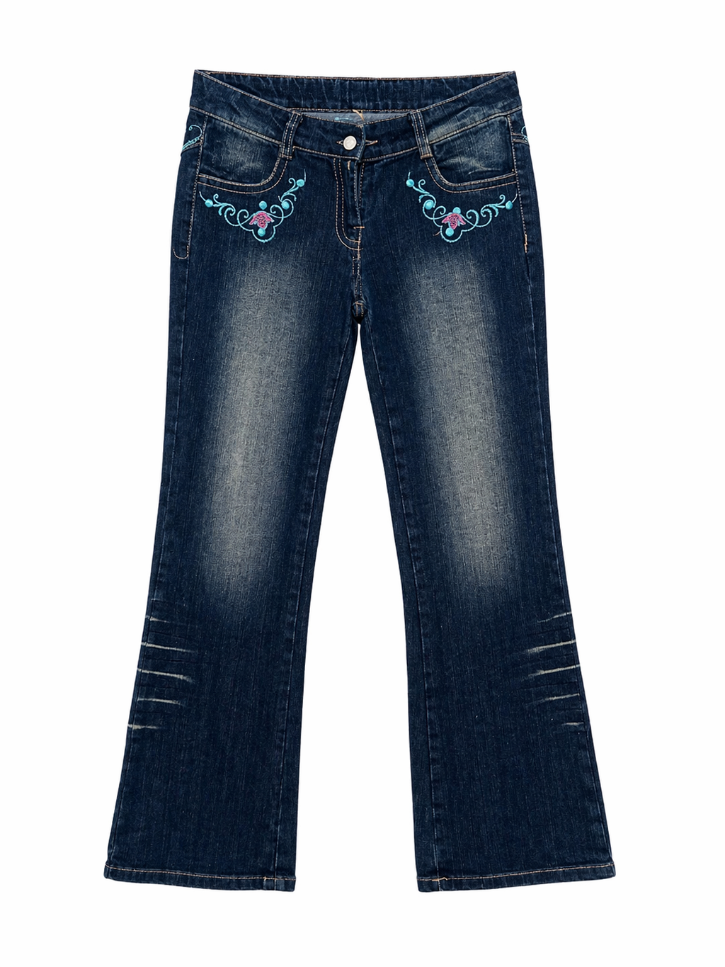 Y2K embroidered jeans