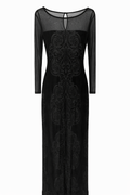 Vintage velvet & mesh dress