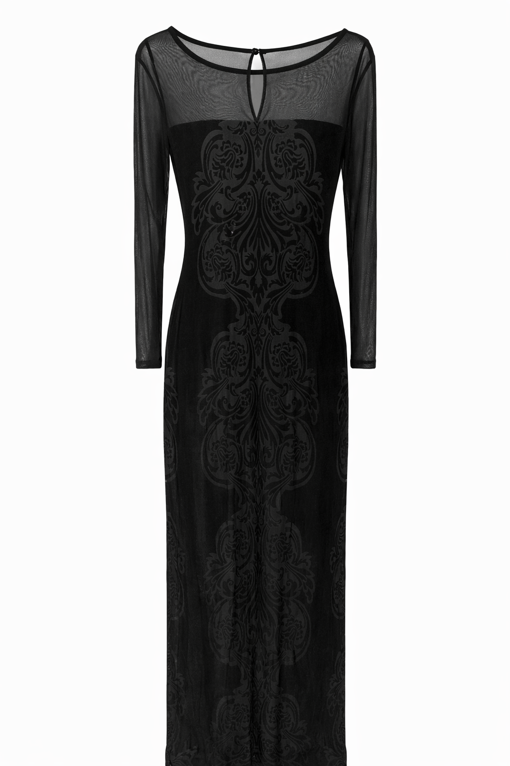 Vintage velvet & mesh dress
