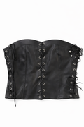 Satin corset with drawstrings