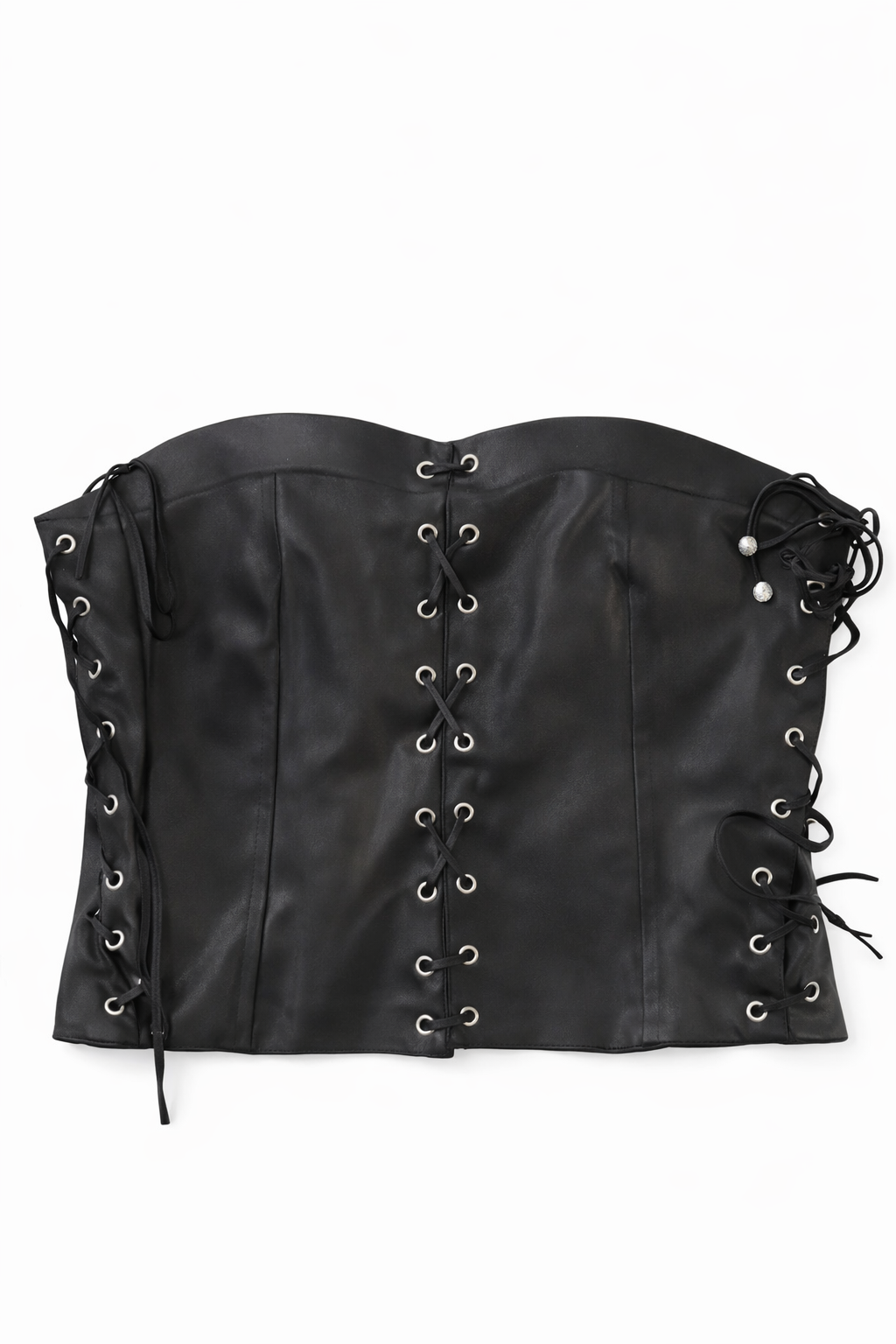 Satin corset with drawstrings