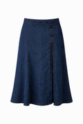 Vintage midi denim skirt