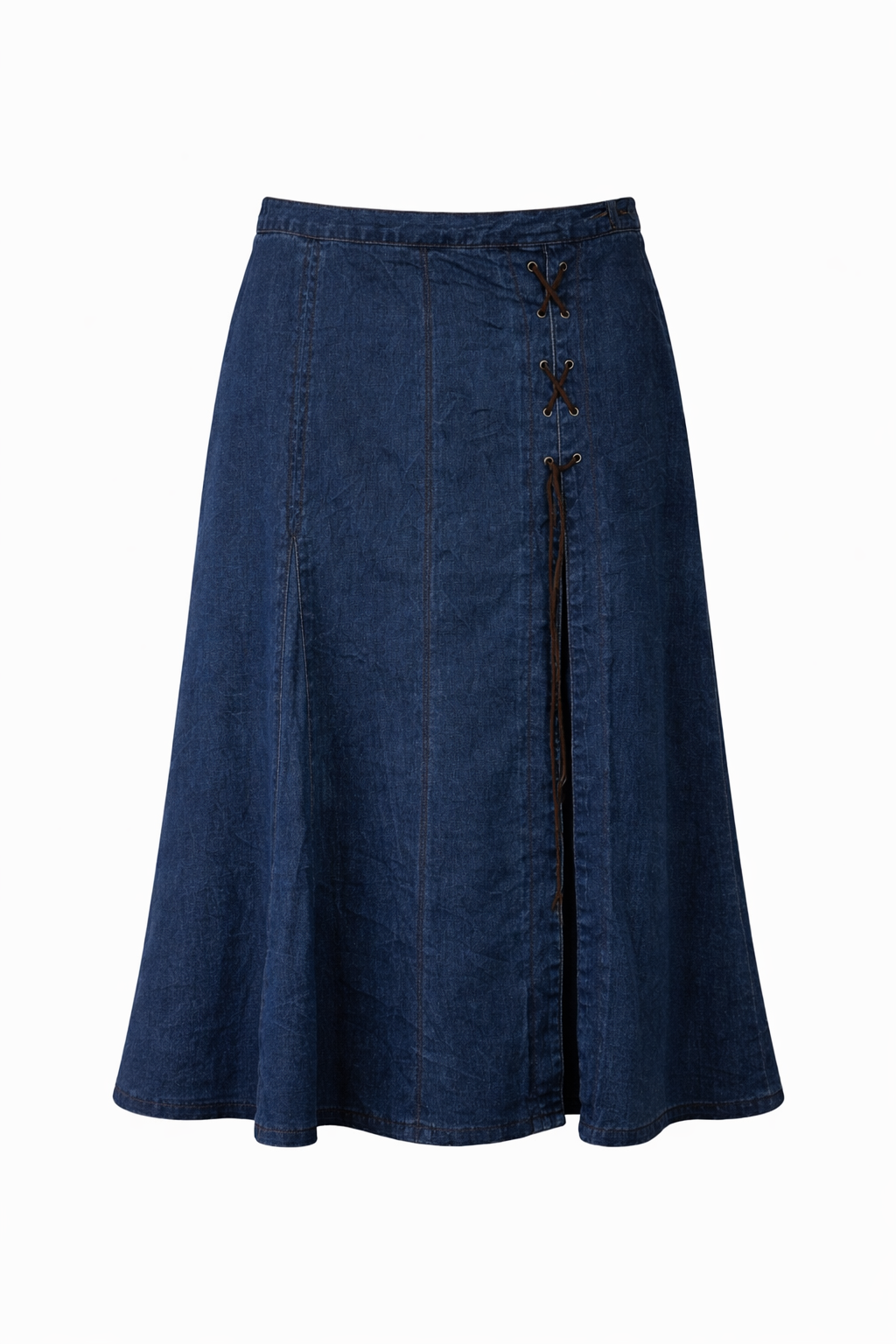 Vintage midi denim skirt