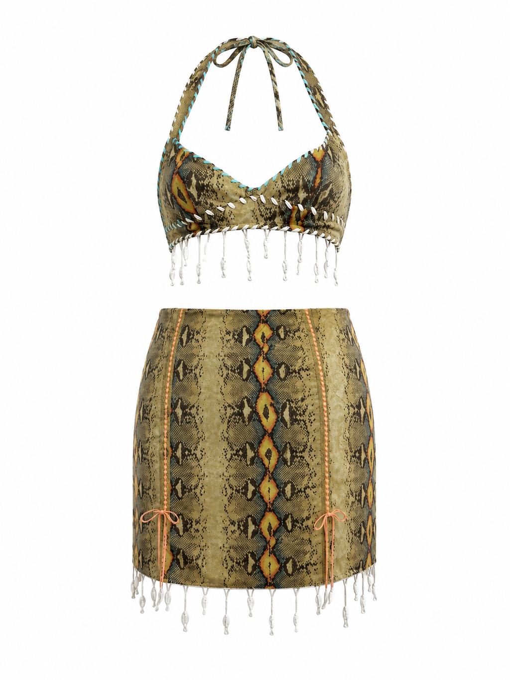 Cinema two piece snake print set