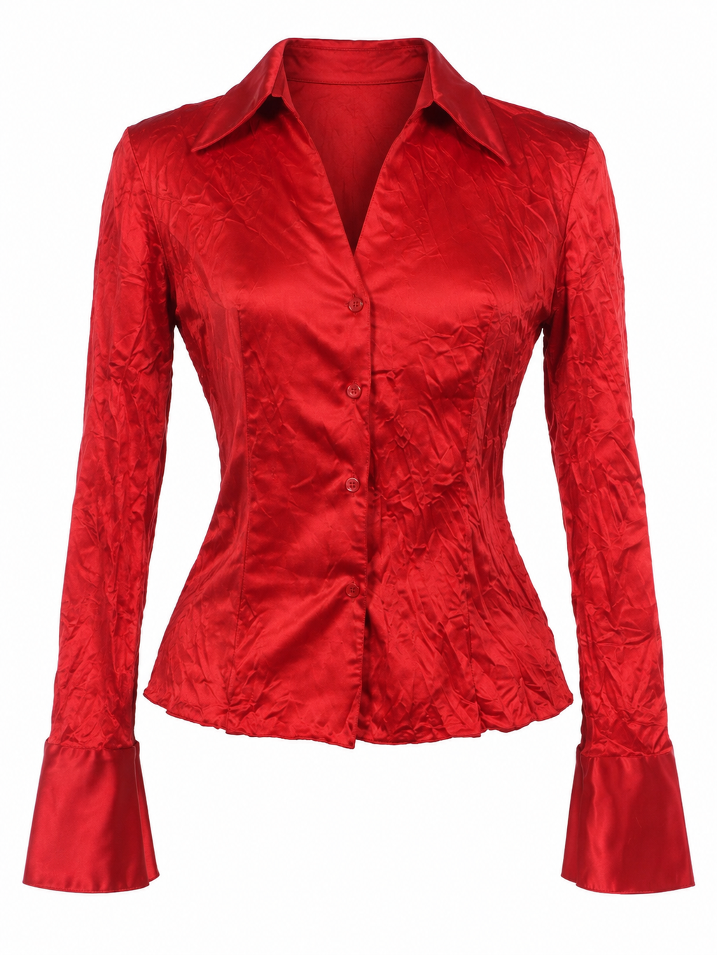 Satin fitted shirt