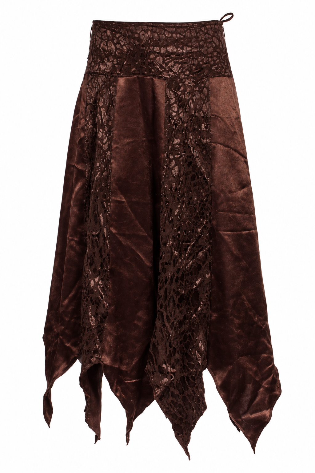 Vintage satin asymmetrical skirt