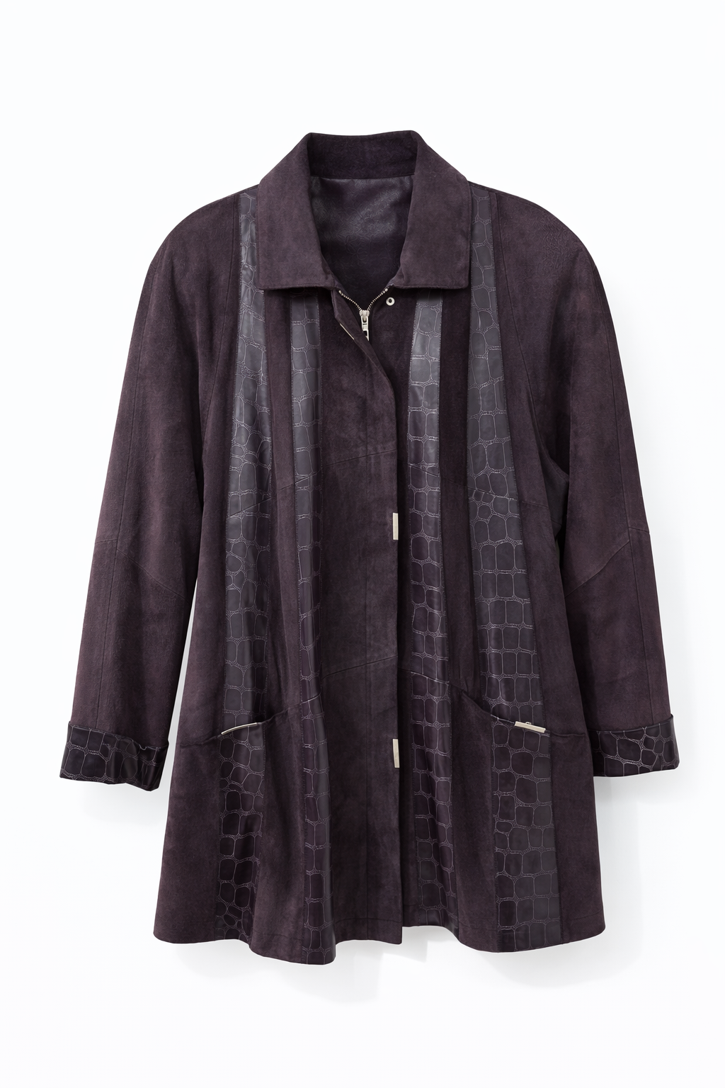 Patchwork leather jacket