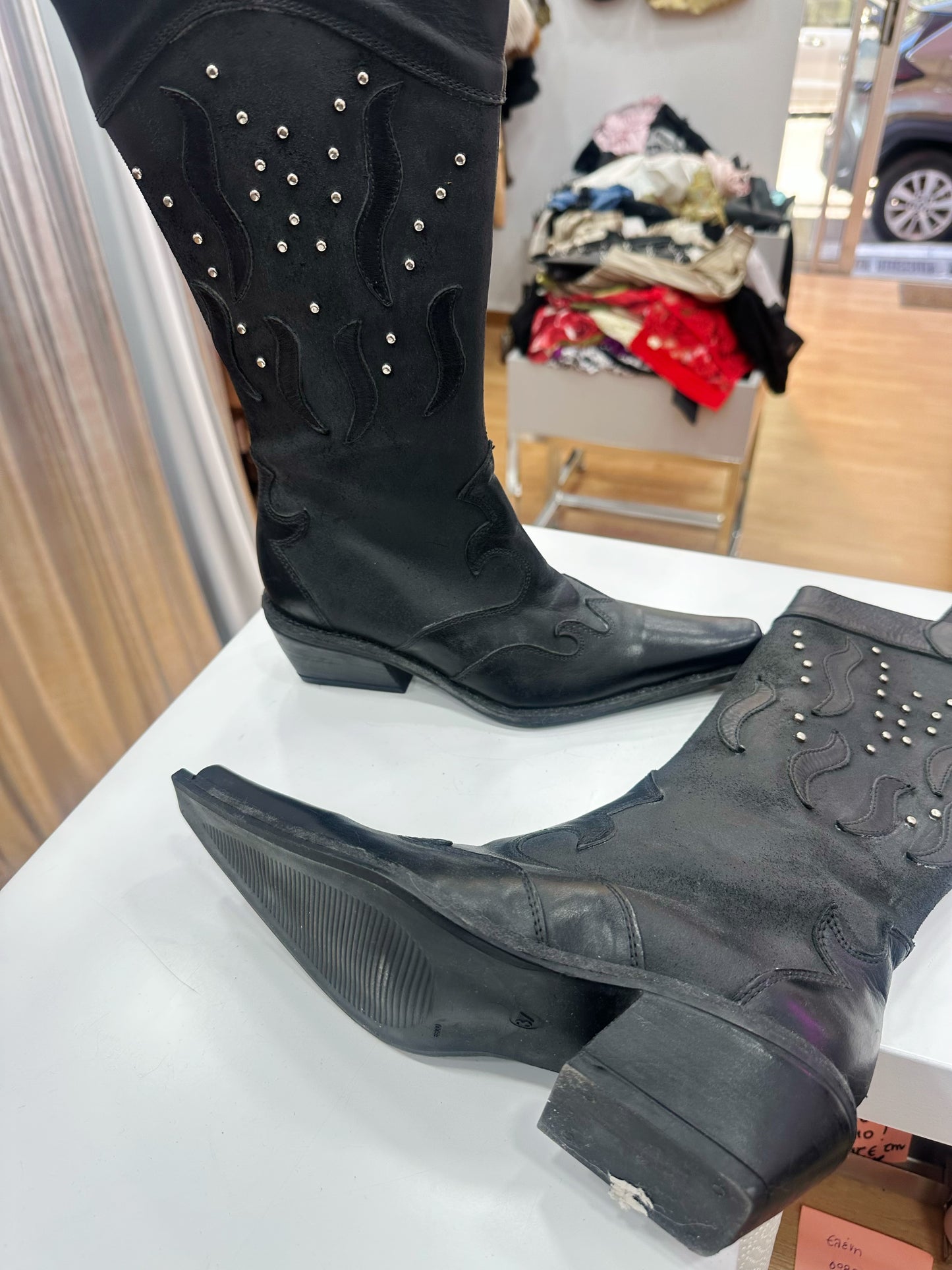 Deadstock leather cowboy  boots