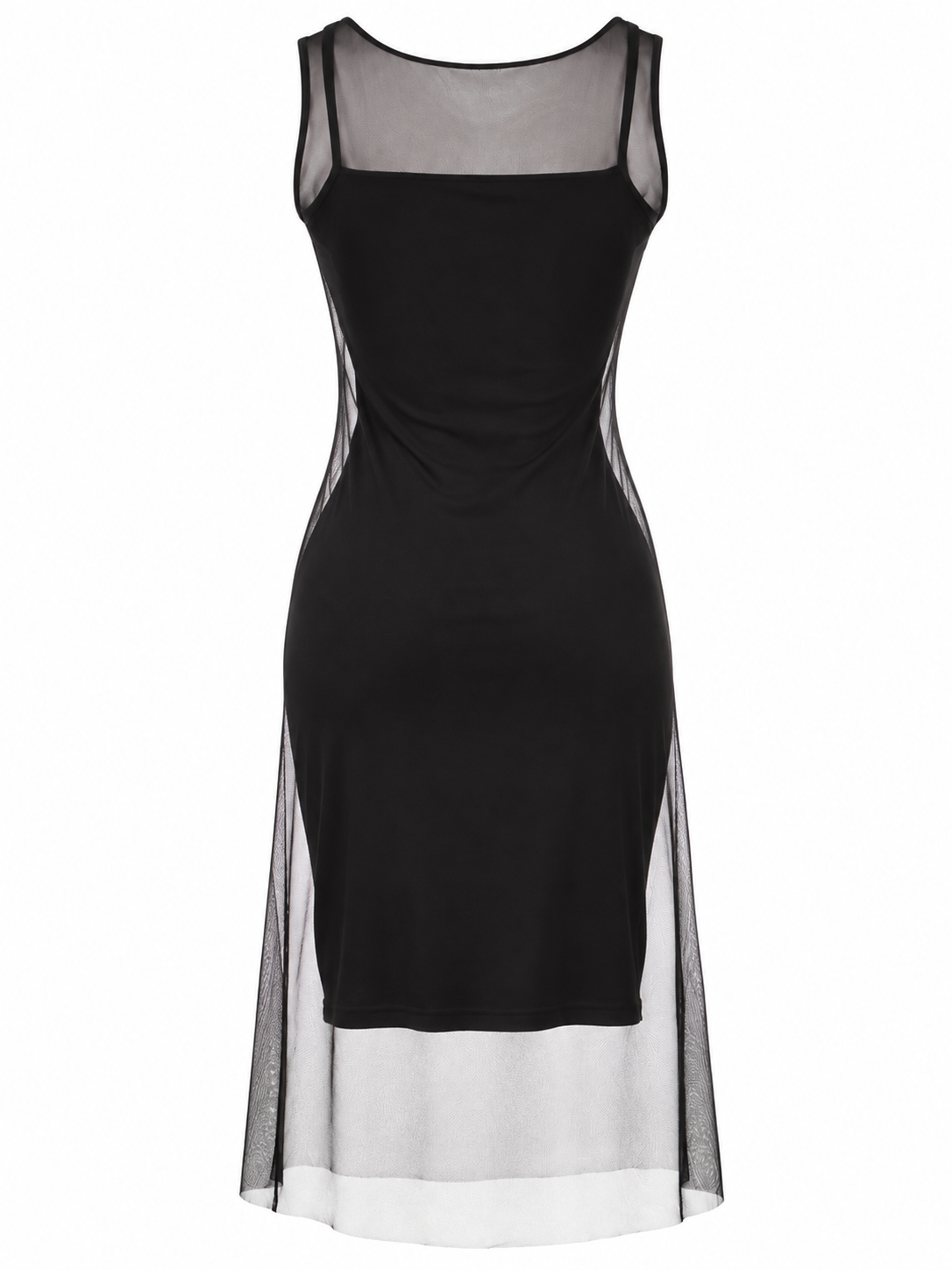 Double layered mini black dress