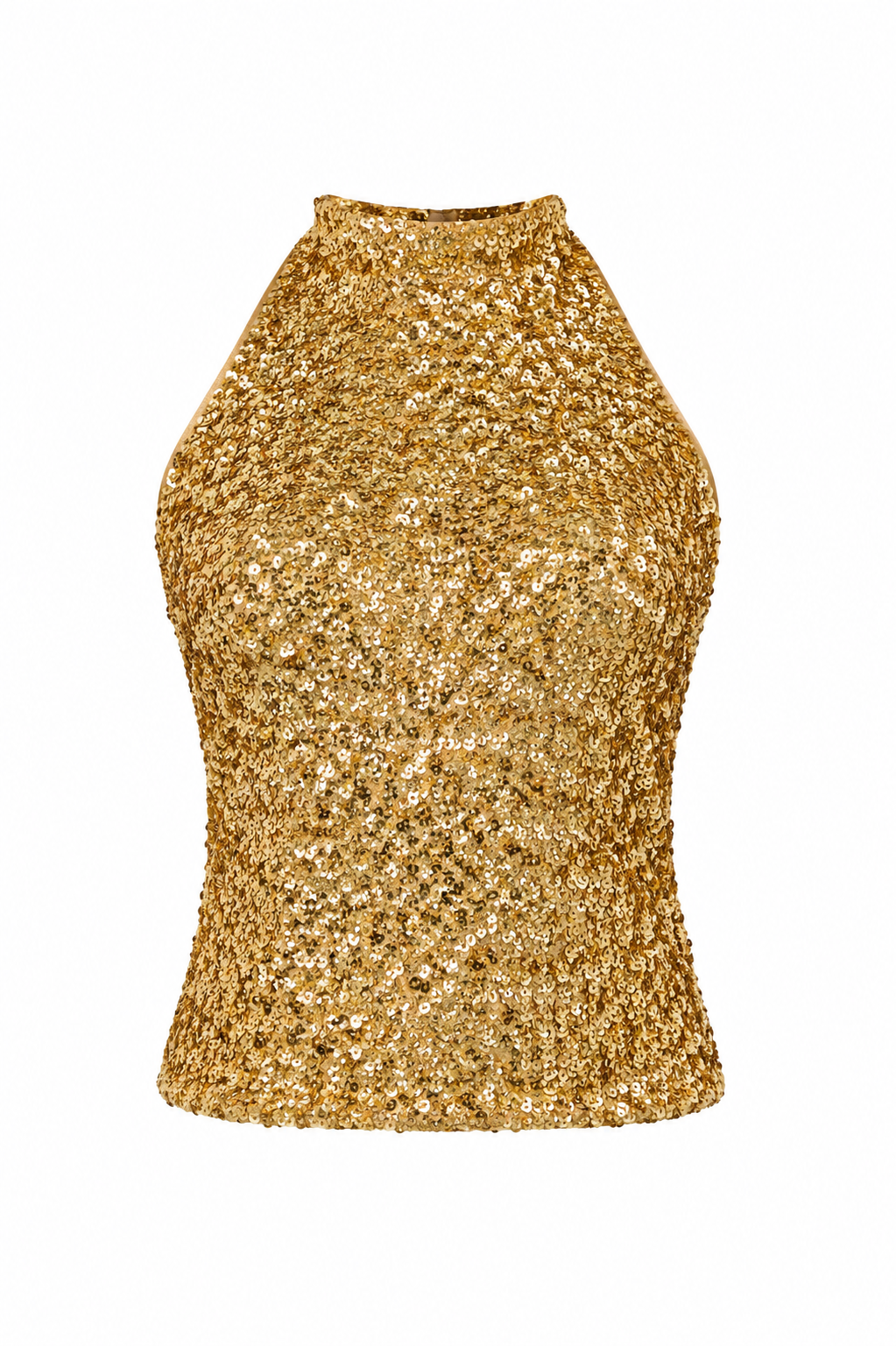 Sequin high neck top