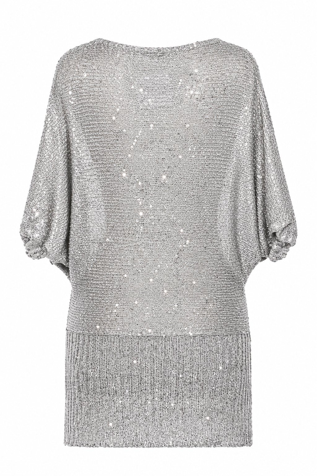 Knitted dress/top with butterfly sleeves and sequins