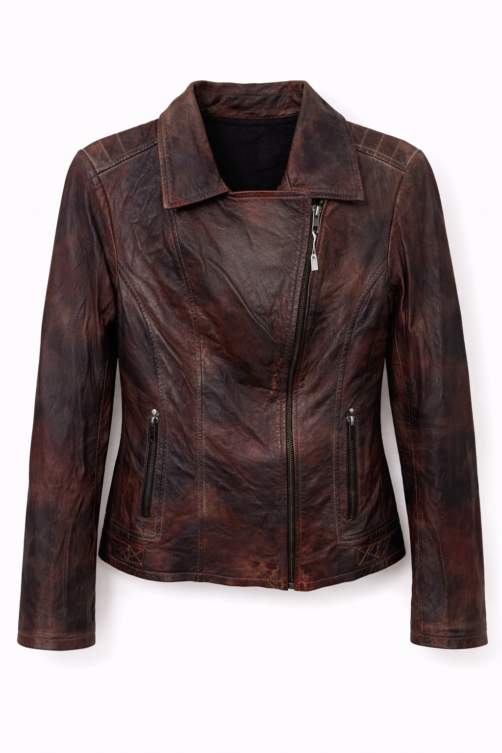 Vintage leather biker jacket