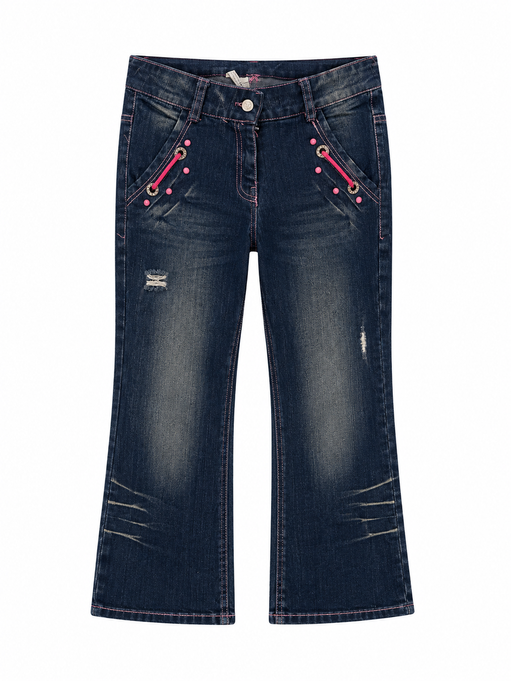 Y2K capri jeans with embroideries