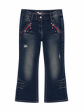 Y2K capri jeans with embroideries