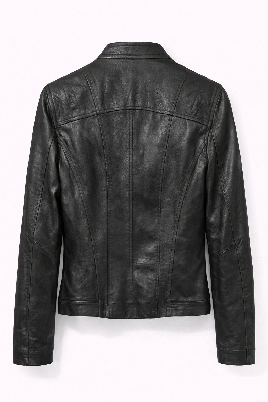 Leather biker jacket