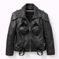 80s leather studded jacket