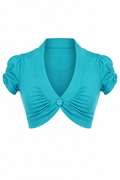 Teal cropped bolero / cardigan