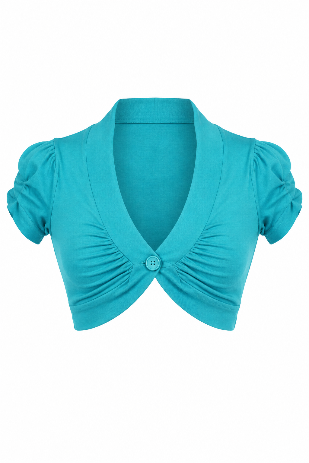 Teal cropped bolero / cardigan