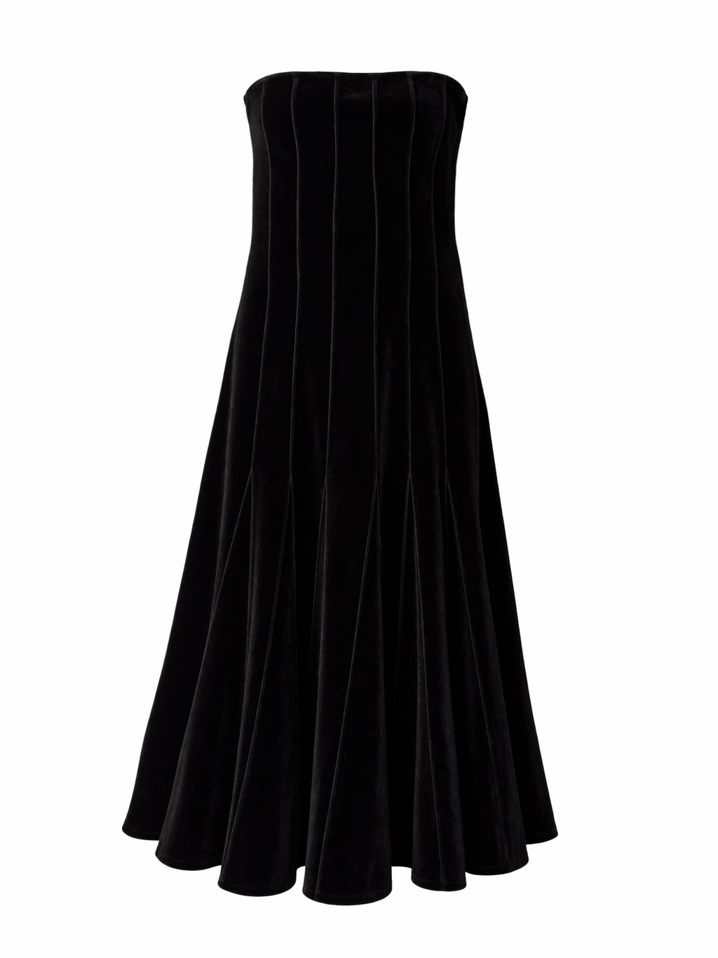 Strapless velvet gown