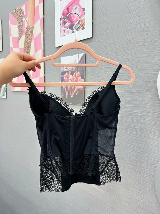 Black detailed corset