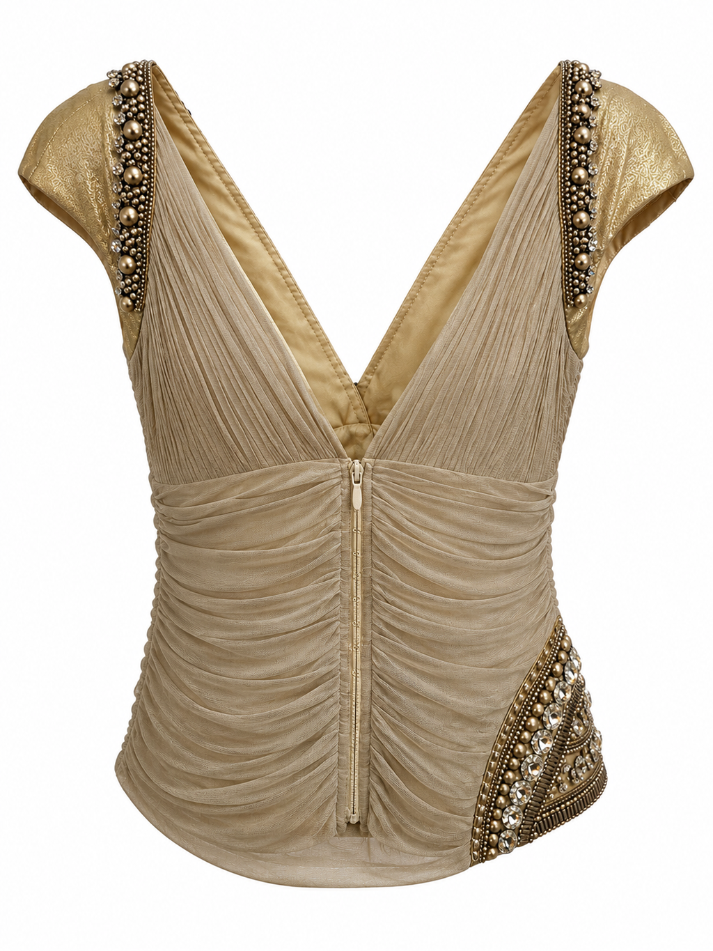 Vintage gold embellished corset