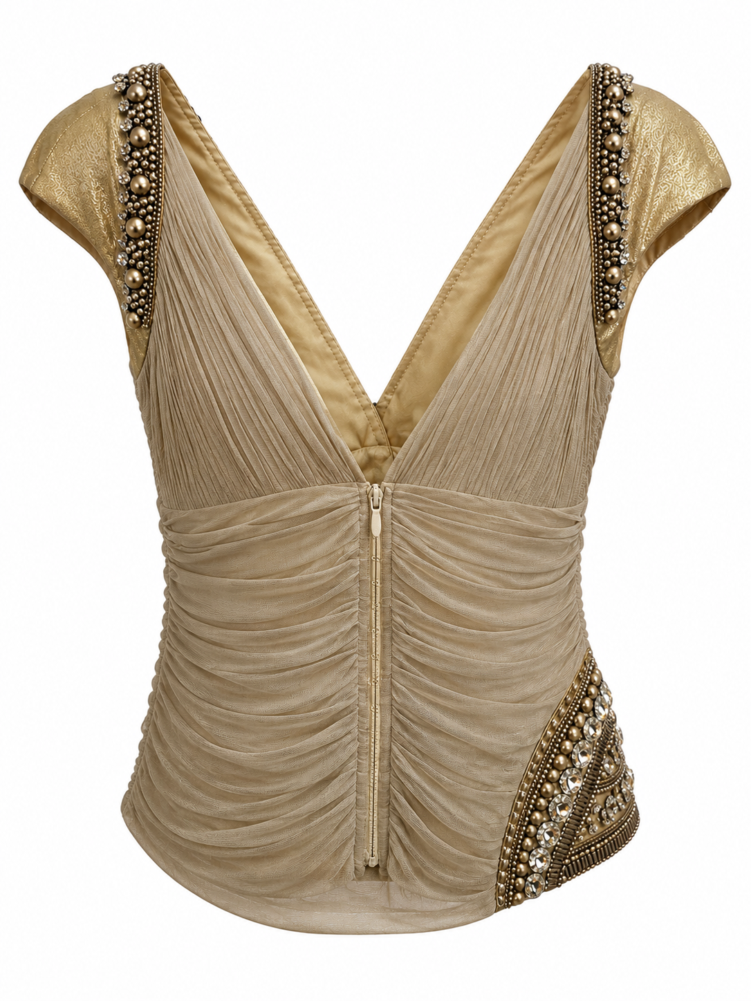 Vintage gold embellished corset