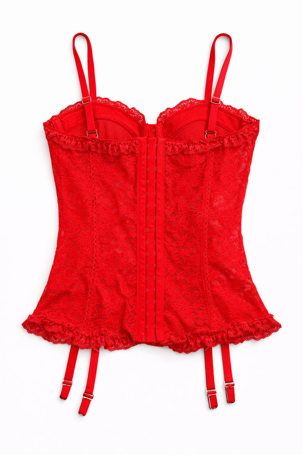 Red lace corset
