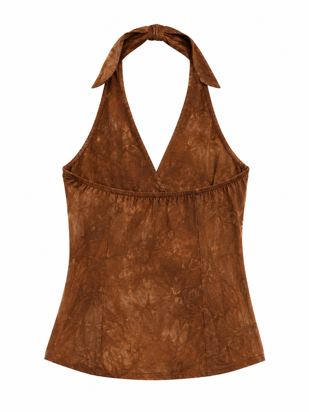 Backless elastic halter neck shirt