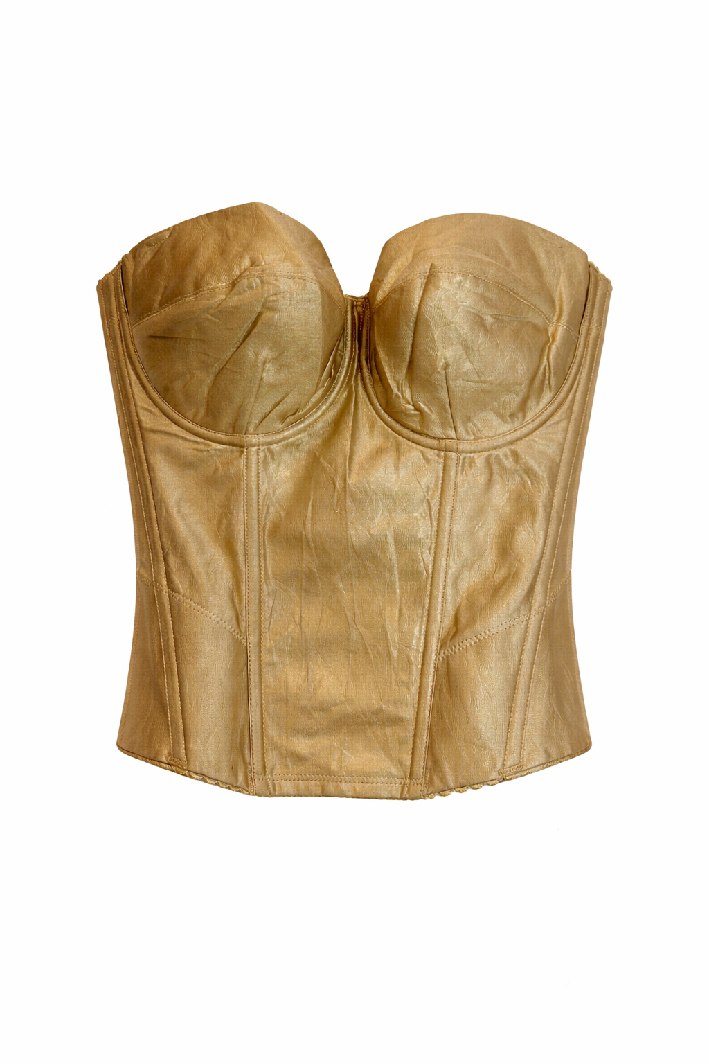 Jacquard satin push up corset
