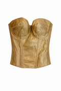 Jacquard satin push up corset